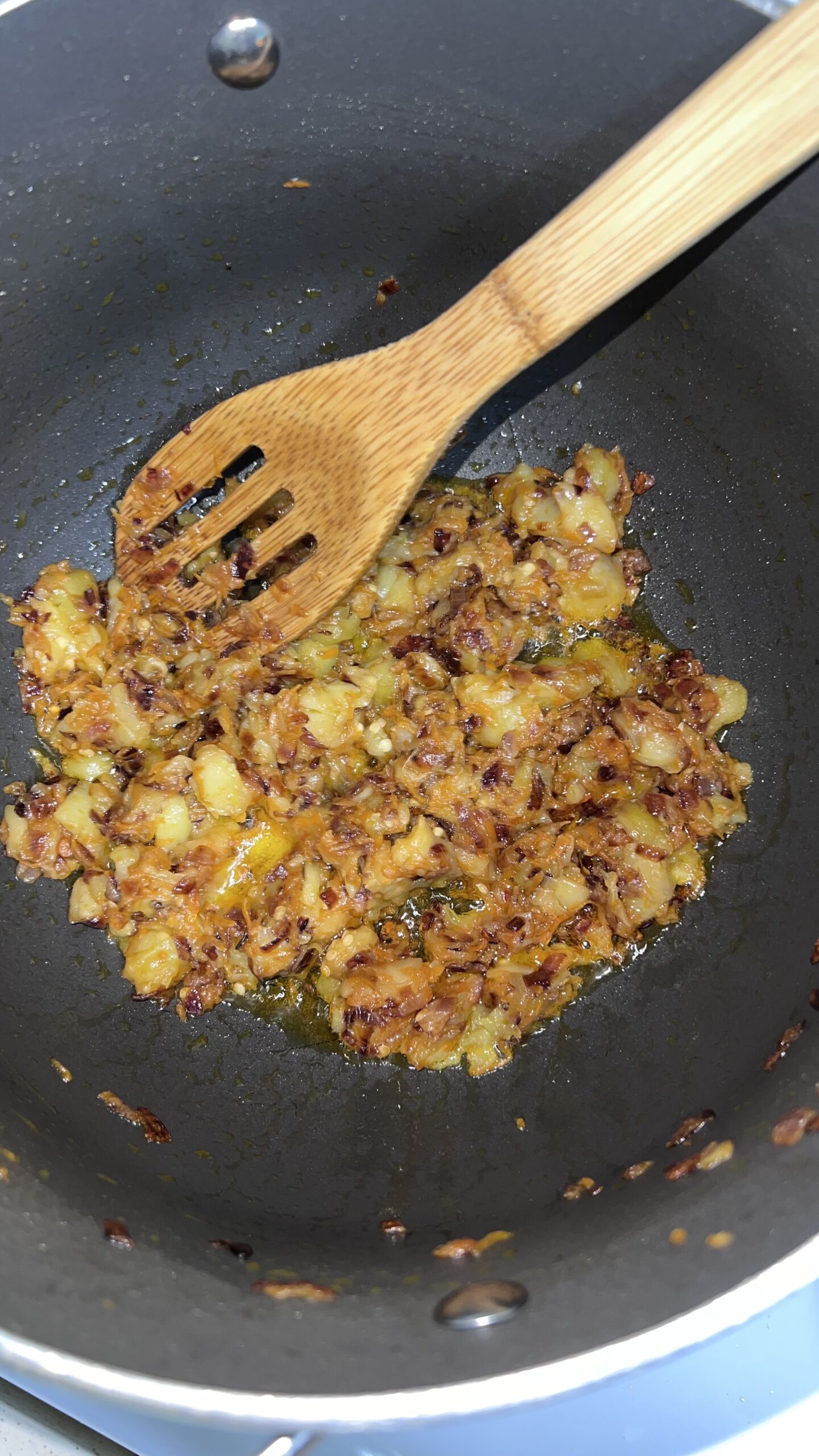 Eggplant and carrots fried