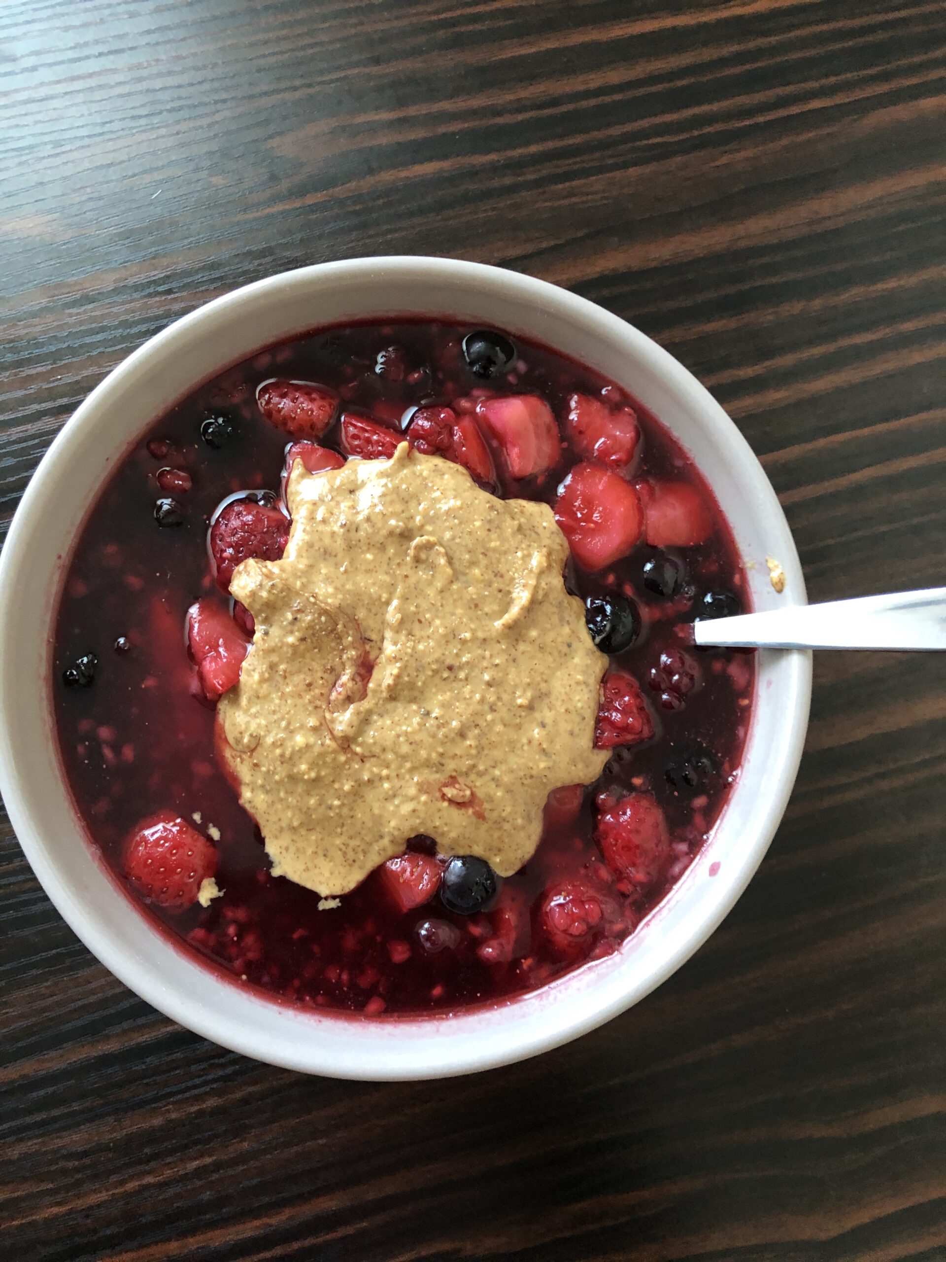 Oatmeal bowl with berries