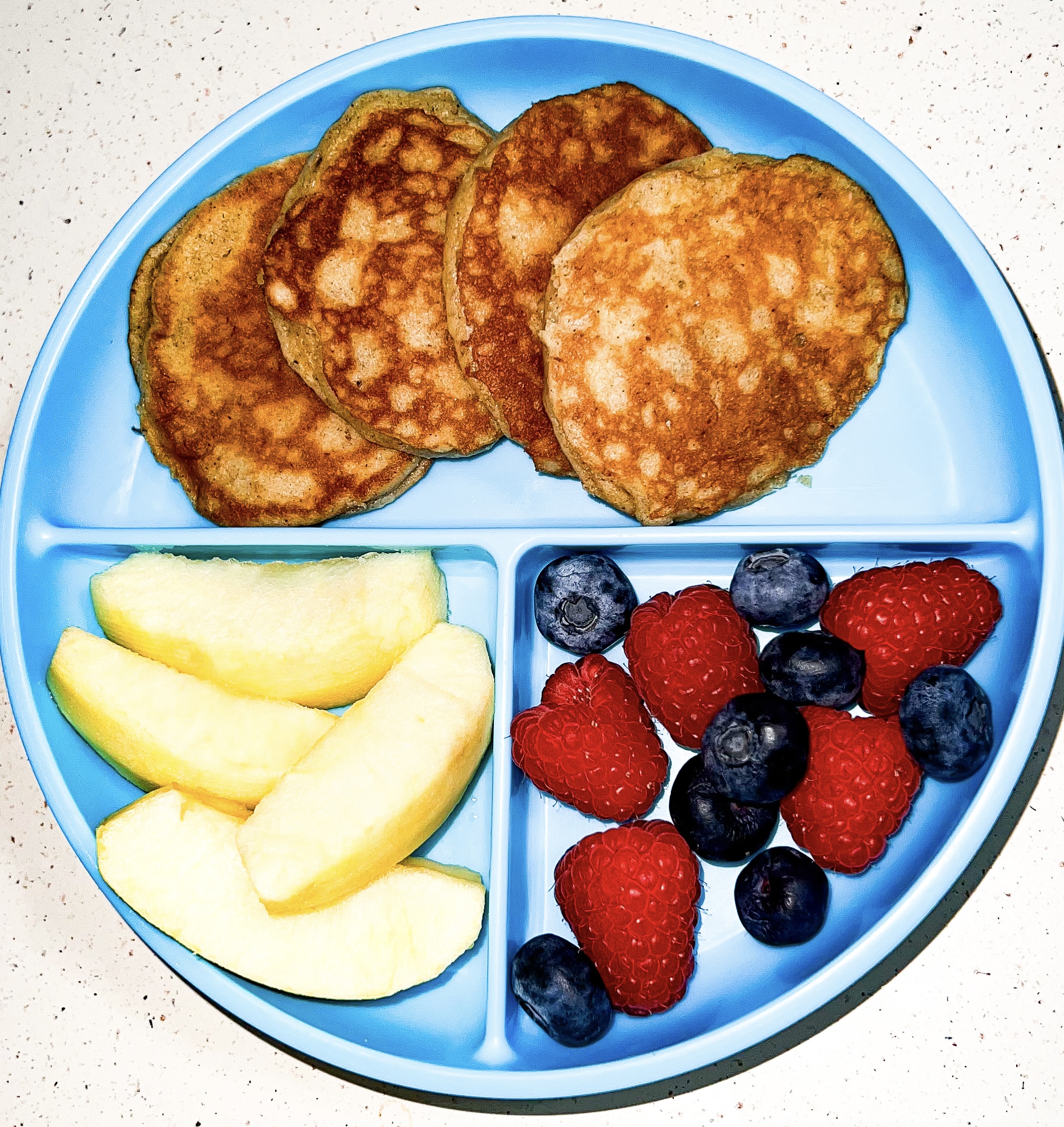 Pancakes and berries - toddler breakfast ideas