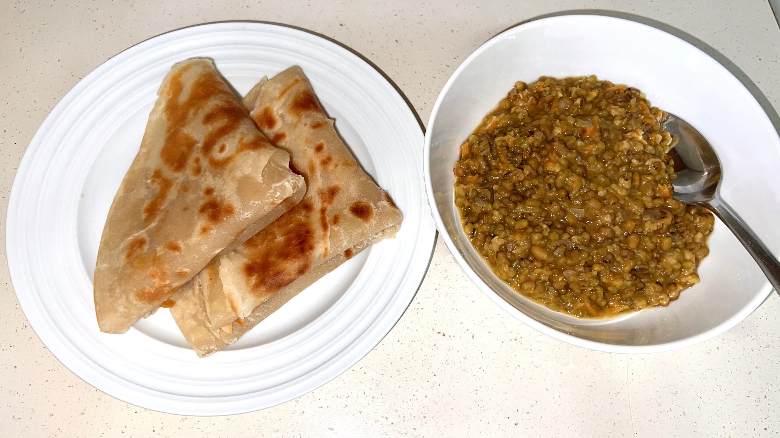 Chapati and green grams stew