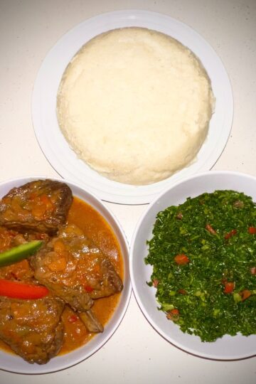 Ugali and Accompaniments