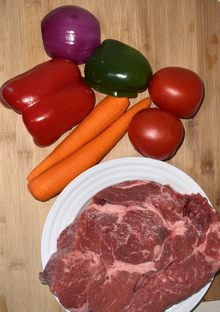 Beef stew ingredients