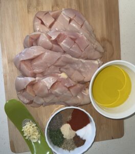 Chicken breast and seasonings