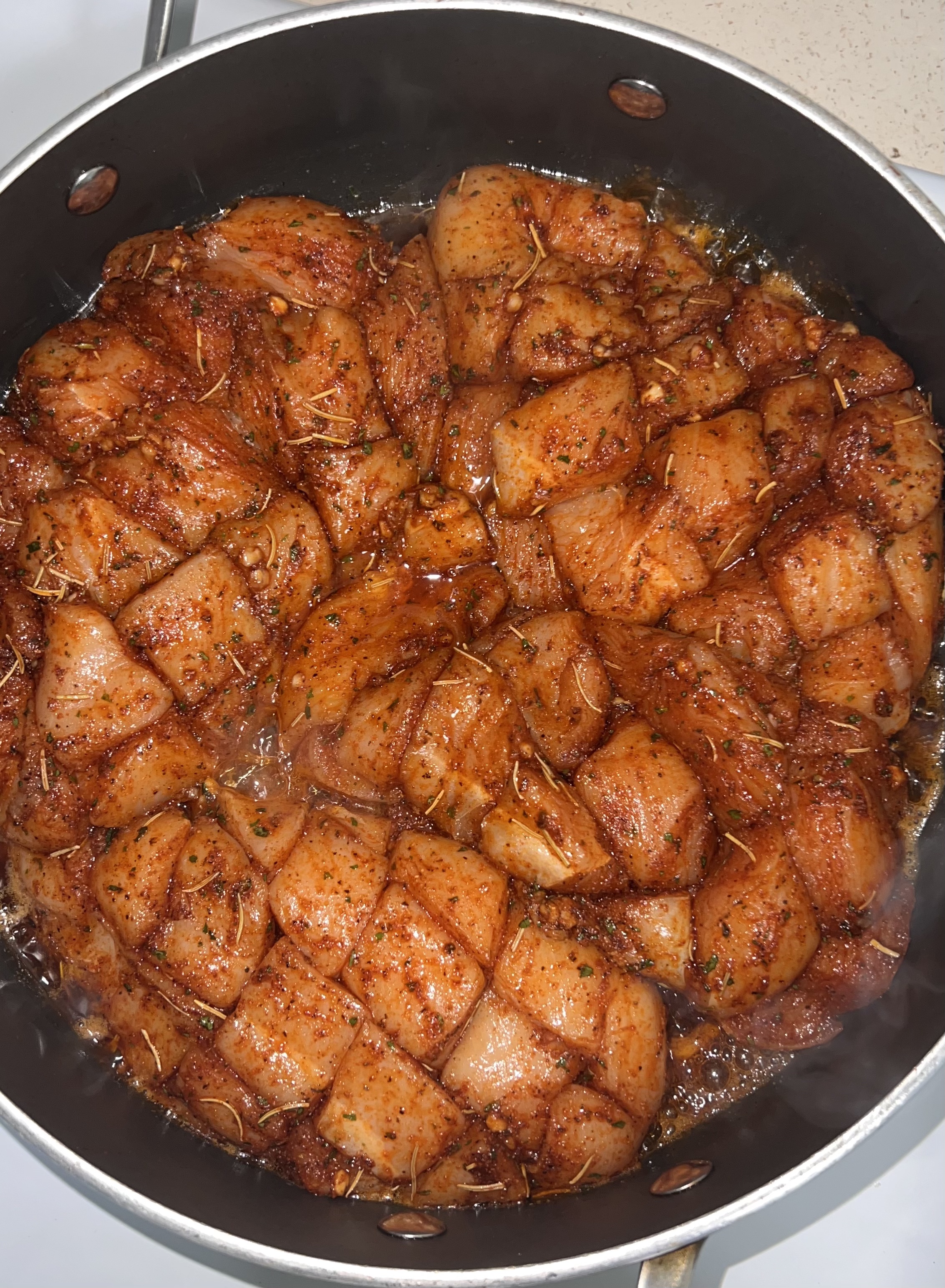 Pan searing chicken breast