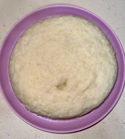 Ugali on a plate