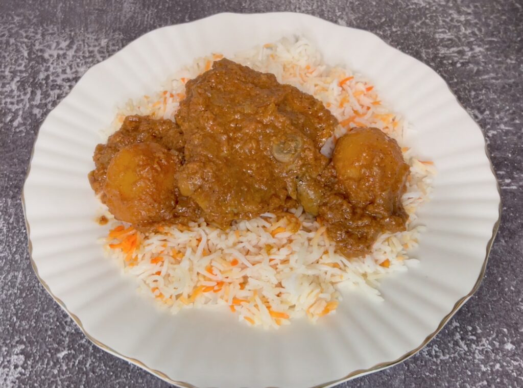 Chicken Biryani on A Plate