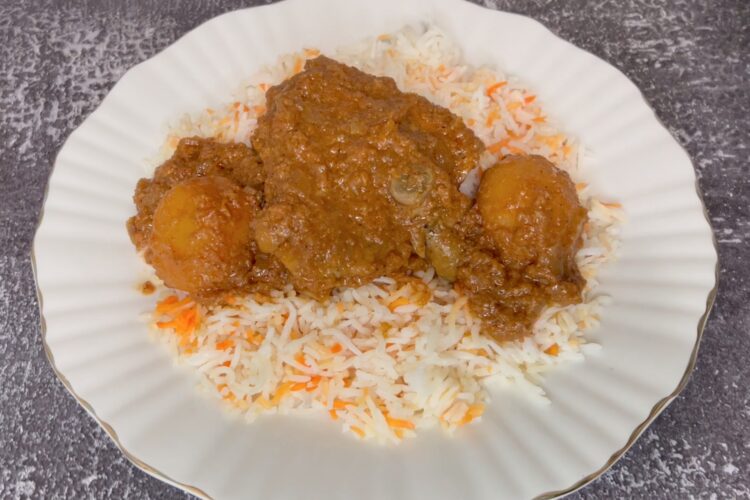 Chicken Biryani on A Plate