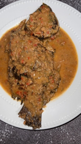 Dried Tilapia in Groundnut Butter