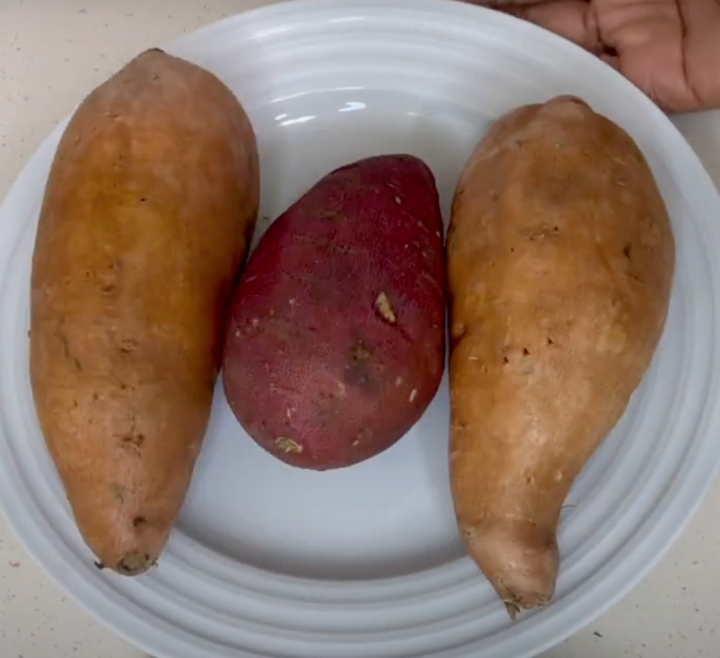 Sweet potatoes on a plate