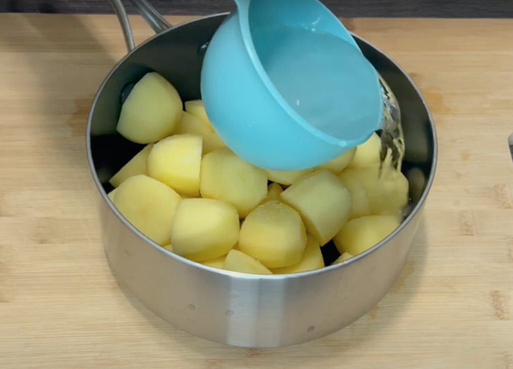 Potatoes in a pot