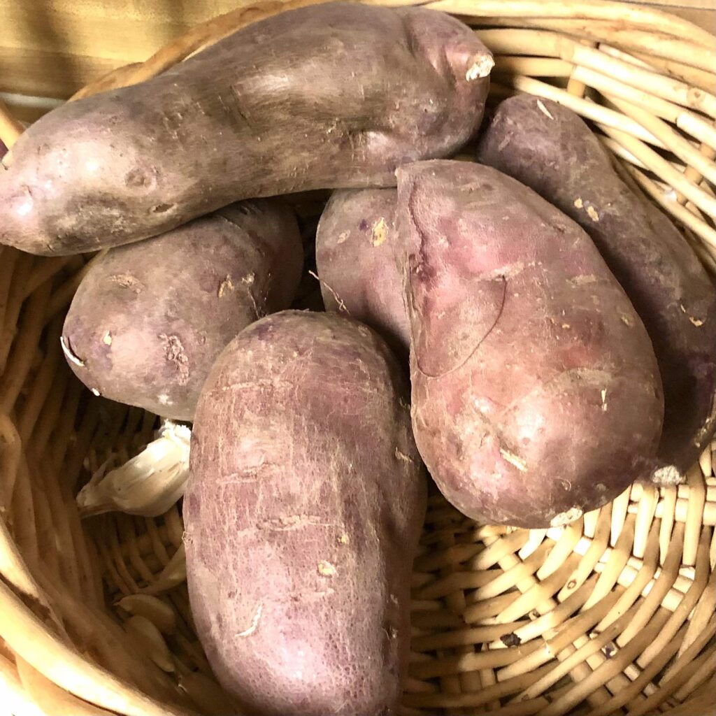 Sweet potatoes in a basket