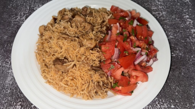 Pilau with kachumbari