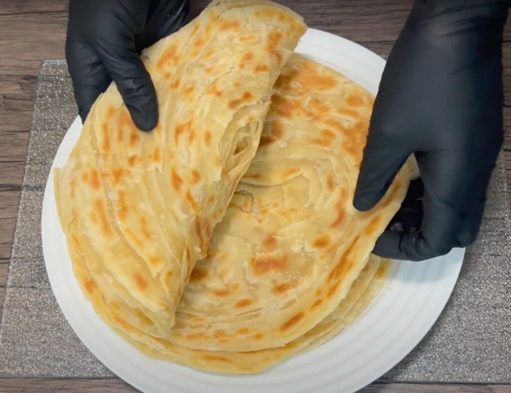 Layered ghee chapati