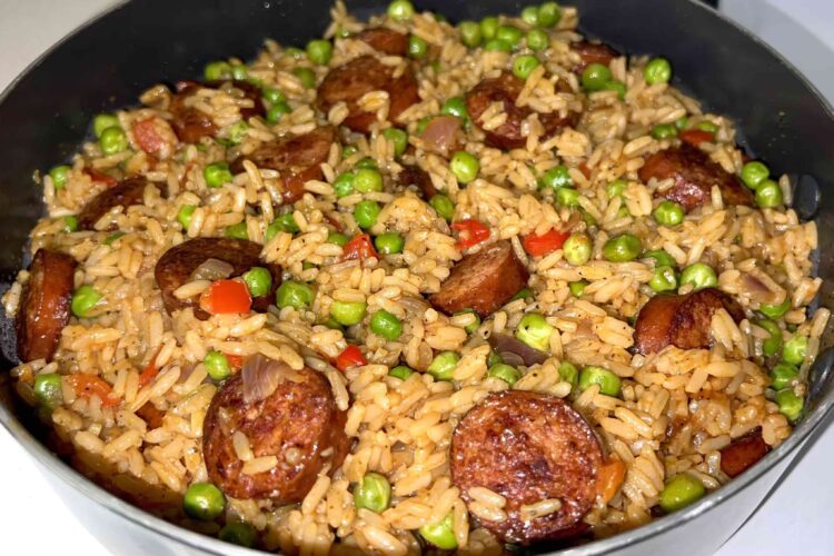 One-Pot Rice Peas and Sausage