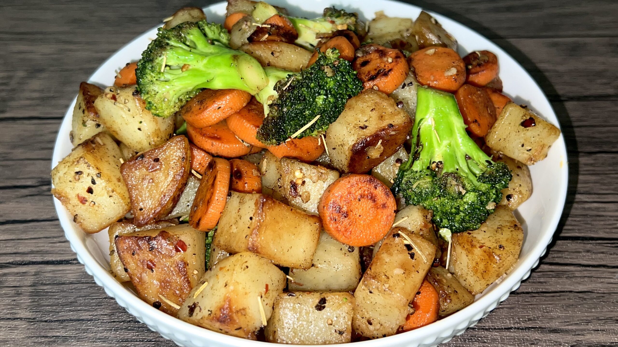 Potatoes Carrot Broccoli Dish