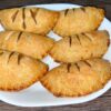 Handmade apple pies on a plate