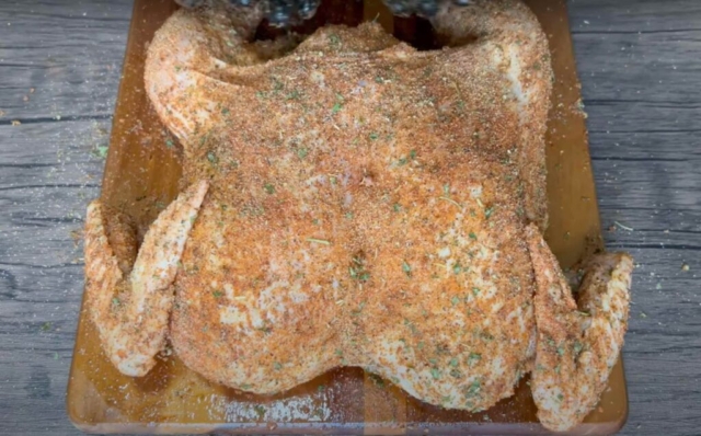 Seasoned chicken exterior