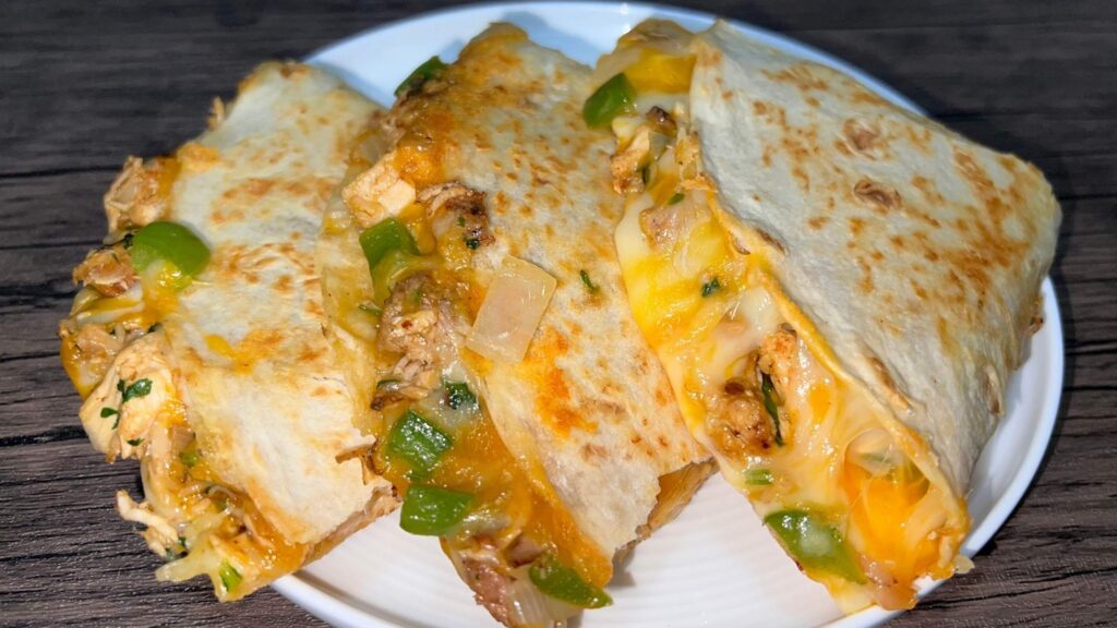 Cheesy chicken quesadillas