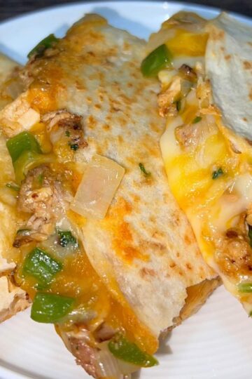 Cheesy chicken quesadillas