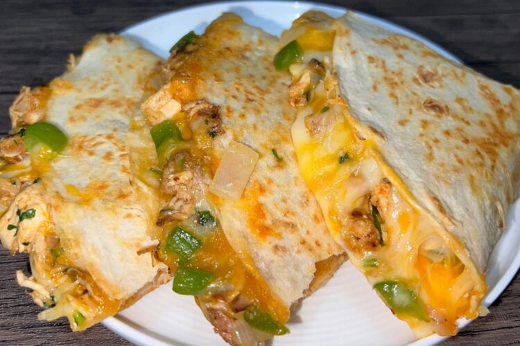 Cheesy chicken quesadillas