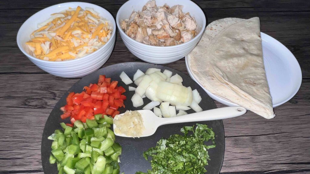 Chicken quesadilla ingredients