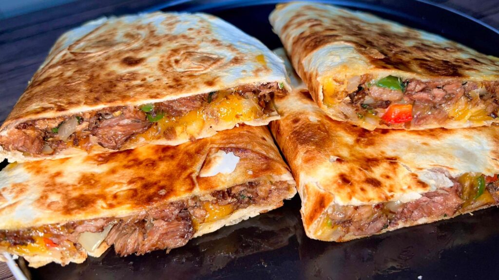 Beef quesadillas with leftover meat pic