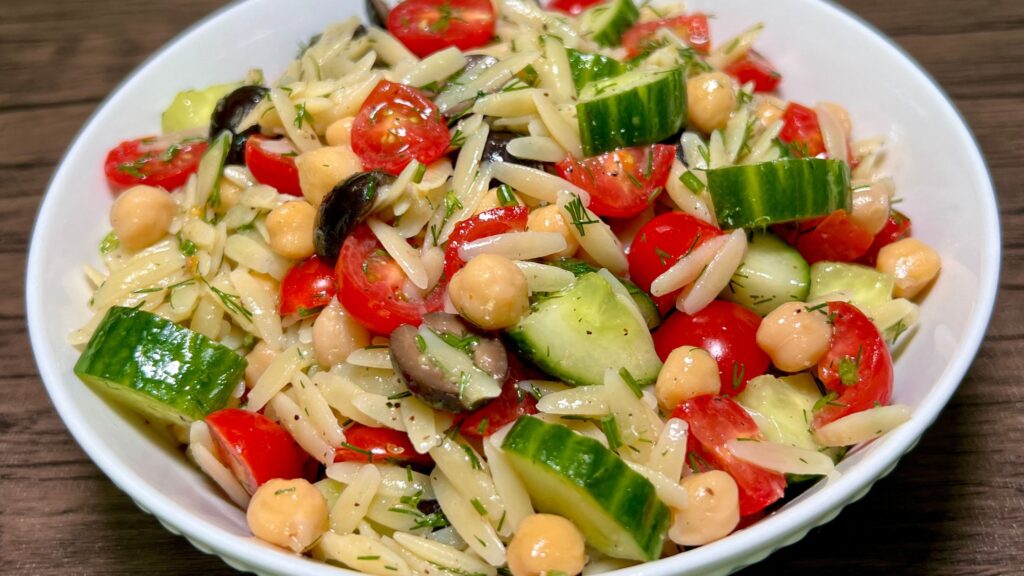 Orzo pasta salad image