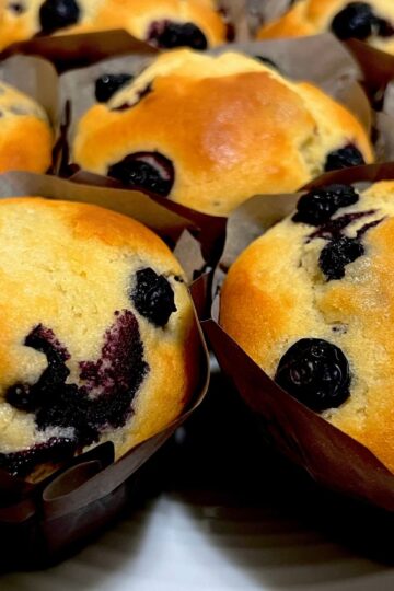 Moist blueberry muffins image