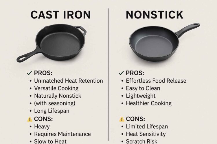 Cast Iron vs Nonstick Cookware: Which Is Better for You? - Diverse ...