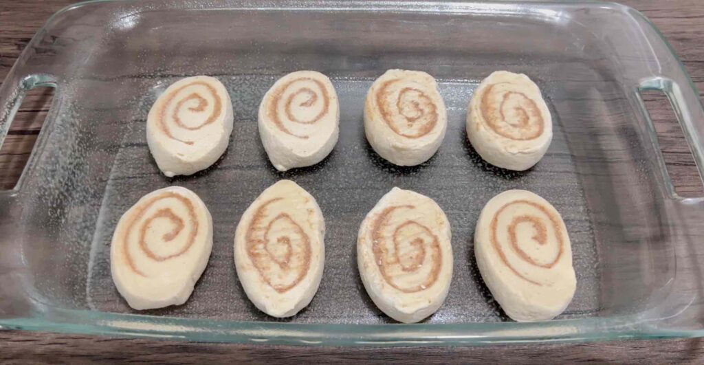 Frozen rolls spaced out