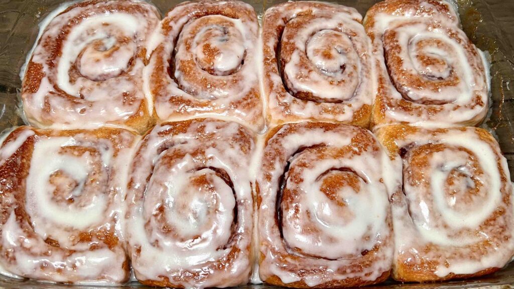 Glazed cinnamon rolls